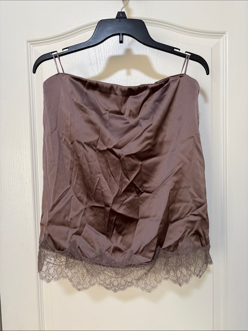 Zara Satin Lace Trim Top